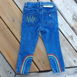 ADORABLE Stella McCartney Girls Rainbow Denim Jeans KIDS 3 Years